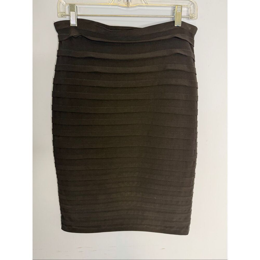 XSCAPE by Joanna Chen Black Tiered Pencil Skirt - Size 6 - Bodycon Ruffle